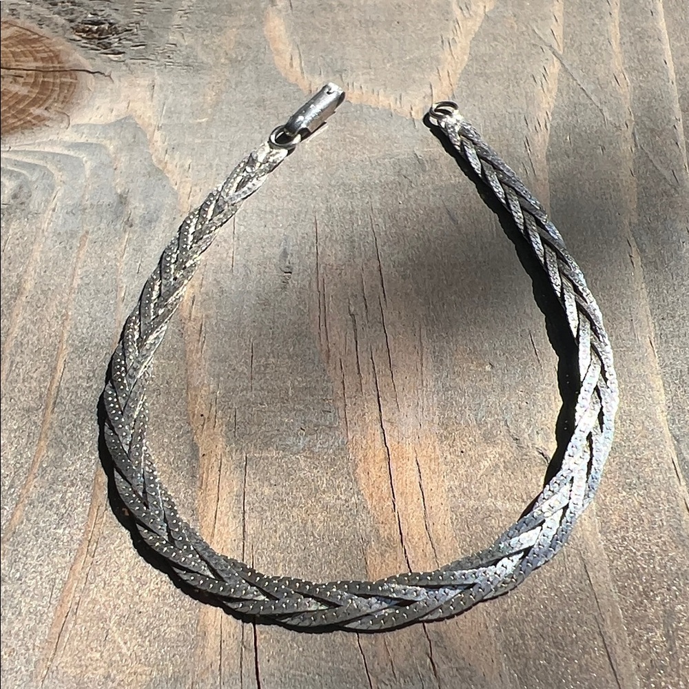 Silver Braided Bracelet